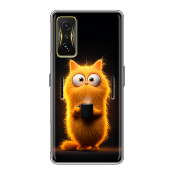 Силиконовый чехол на Xiaomi Poco F4 GT с принтом Смешной кот Силиконовый чехол на Xiaomi Poco F4 GT с принтом Смешной кот