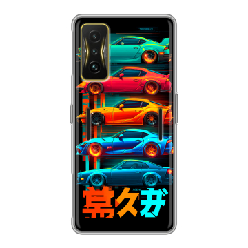 Силиконовый чехол на Xiaomi Poco F4 GT с принтом машины тачки Силиконовый чехол на Xiaomi Poco F4 GT с принтом машины тачки