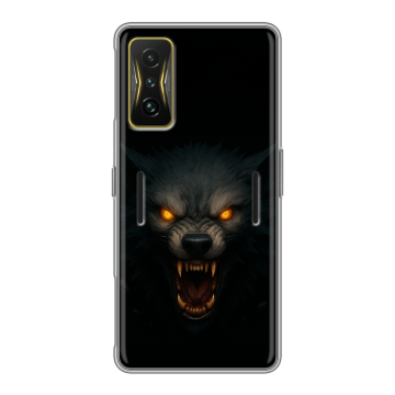 Силиконовый чехол на Xiaomi Poco F4 GT с принтом Волк Силиконовый чехол на Xiaomi Poco F4 GT с принтом Волк