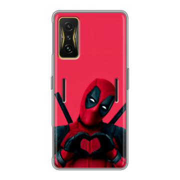 Силиконовый чехол на Xiaomi Poco F4 GT с принтом Дедпул Deadpool Силиконовый чехол на Xiaomi Poco F4 GT с принтом Дедпул Deadpool