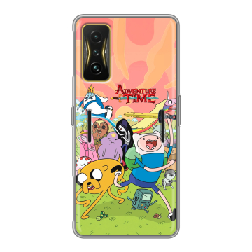 Силиконовый чехол на Xiaomi Poco F4 GT с принтом Adventure time Время приключений Силиконовый чехол на Xiaomi Poco F4 GT с принтом Adventure time Время приключений