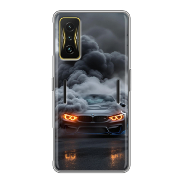 Силиконовый чехол на Xiaomi Poco F4 GT с принтом BMW БМВ Силиконовый чехол на Xiaomi Poco F4 GT с принтом BMW БМВ