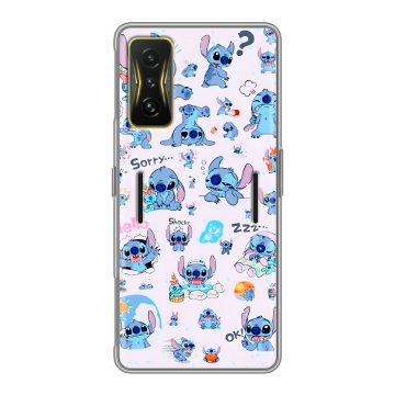 Силиконовый чехол на Xiaomi Poco F4 GT с принтом Лило и Стич Силиконовый чехол на Xiaomi Poco F4 GT с принтом Лило и Стич
