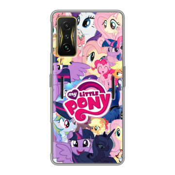 Силиконовый чехол на Xiaomi Poco F4 GT с принтом My little pony Дружба чудо Силиконовый чехол на Xiaomi Poco F4 GT с принтом My little pony Дружба чудо