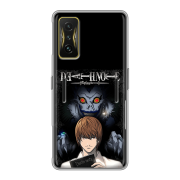 Силиконовый чехол на Xiaomi Poco F4 GT с принтом Death note Тетрадь смерти Силиконовый чехол на Xiaomi Poco F4 GT с принтом Death note Тетрадь смерти