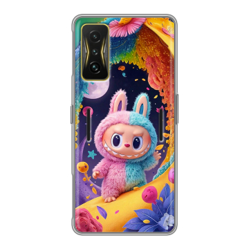 Силиконовый чехол на Xiaomi Poco F4 GT с принтом Labubu Лабубу Силиконовый чехол на Xiaomi Poco F4 GT с принтом Labubu Лабубу