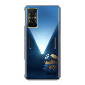 Силиконовый чехол на Xiaomi Poco F4 GT с принтом Миньоны Силиконовый чехол на Xiaomi Poco F4 GT с принтом Миньоны