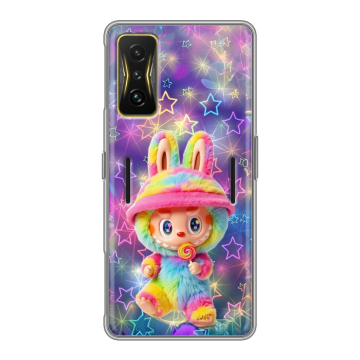 Силиконовый чехол на Xiaomi Poco F4 GT с принтом Labubu Лабубу Силиконовый чехол на Xiaomi Poco F4 GT с принтом Labubu Лабубу
