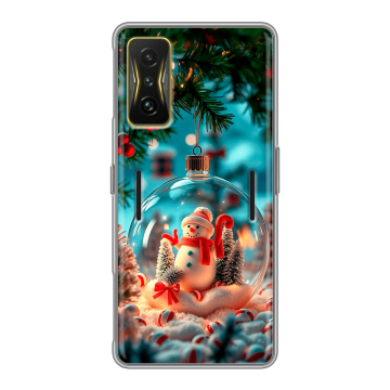 Силиконовый чехол на Xiaomi Poco F4 GT с принтом Новый год Силиконовый чехол на Xiaomi Poco F4 GT с принтом Новый год