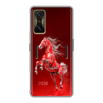 Силиконовый чехол на Xiaomi Poco F4 GT с принтом Новый год Силиконовый чехол на Xiaomi Poco F4 GT с принтом Новый год