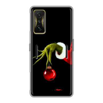 Силиконовый чехол на Xiaomi Poco F4 GT с принтом Новый год Гринч Силиконовый чехол на Xiaomi Poco F4 GT с принтом Новый год Гринч