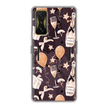Силиконовый чехол на Xiaomi Poco F4 GT с принтом Новый год Силиконовый чехол на Xiaomi Poco F4 GT с принтом Новый год