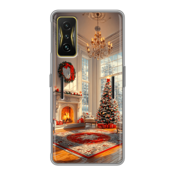 Силиконовый чехол на Xiaomi Poco F4 GT с принтом Новый год Силиконовый чехол на Xiaomi Poco F4 GT с принтом Новый год