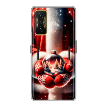 Силиконовый чехол на Xiaomi Poco F4 GT с принтом Новый год Силиконовый чехол на Xiaomi Poco F4 GT с принтом Новый год