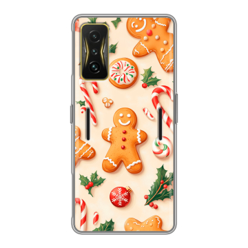 Силиконовый чехол на Xiaomi Poco F4 GT с принтом Новый год Силиконовый чехол на Xiaomi Poco F4 GT с принтом Новый год