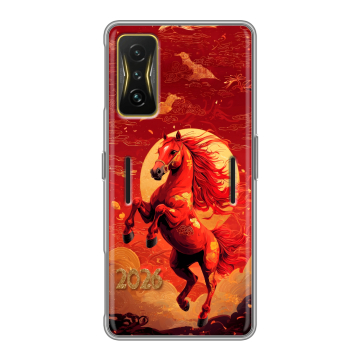Силиконовый чехол на Xiaomi Poco F4 GT с принтом Новый год Силиконовый чехол на Xiaomi Poco F4 GT с принтом Новый год