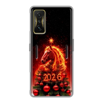 Силиконовый чехол на Xiaomi Poco F4 GT с принтом Новый год Силиконовый чехол на Xiaomi Poco F4 GT с принтом Новый год