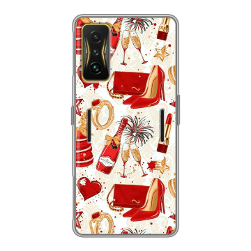 Силиконовый чехол на Xiaomi Poco F4 GT с принтом Новый год Силиконовый чехол на Xiaomi Poco F4 GT с принтом Новый год