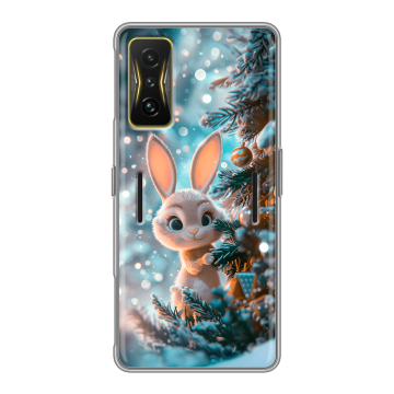 Силиконовый чехол на Xiaomi Poco F4 GT с принтом Новый год Силиконовый чехол на Xiaomi Poco F4 GT с принтом Новый год