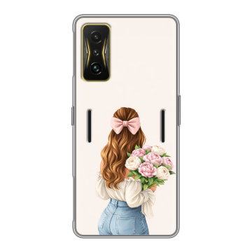 Силиконовый чехол на Xiaomi Poco F4 GT с принтом женский Силиконовый чехол на Xiaomi Poco F4 GT с принтом женский