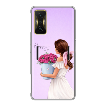 Силиконовый чехол на Xiaomi Poco F4 GT с принтом женский Силиконовый чехол на Xiaomi Poco F4 GT с принтом женский