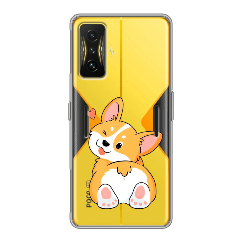 Силиконовый чехол на Xiaomi Poco F4 GT с принтом Корги Силиконовый чехол на Xiaomi Poco F4 GT с принтом Корги
