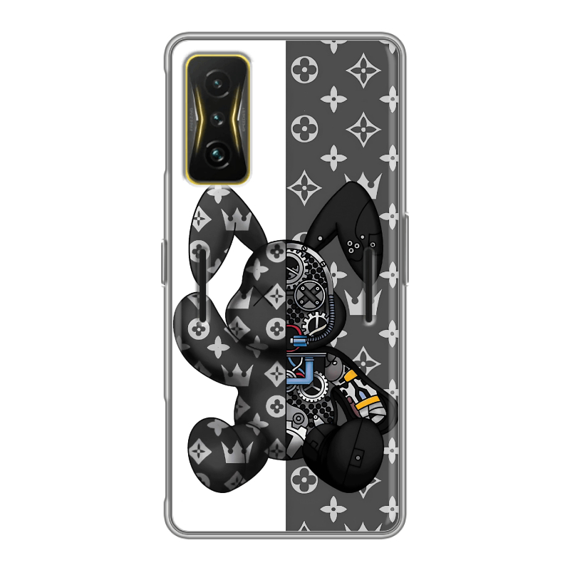 Силиконовый чехол на Xiaomi Poco F4 GT с принтом Луи робот Силиконовый чехол на Xiaomi Poco F4 GT с принтом Луи робот