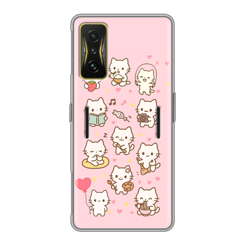 Силиконовый чехол на Xiaomi Poco F4 GT с принтом Hello Kitty Хелоу Кити Силиконовый чехол на Xiaomi Poco F4 GT с принтом Hello Kitty Хелоу Кити