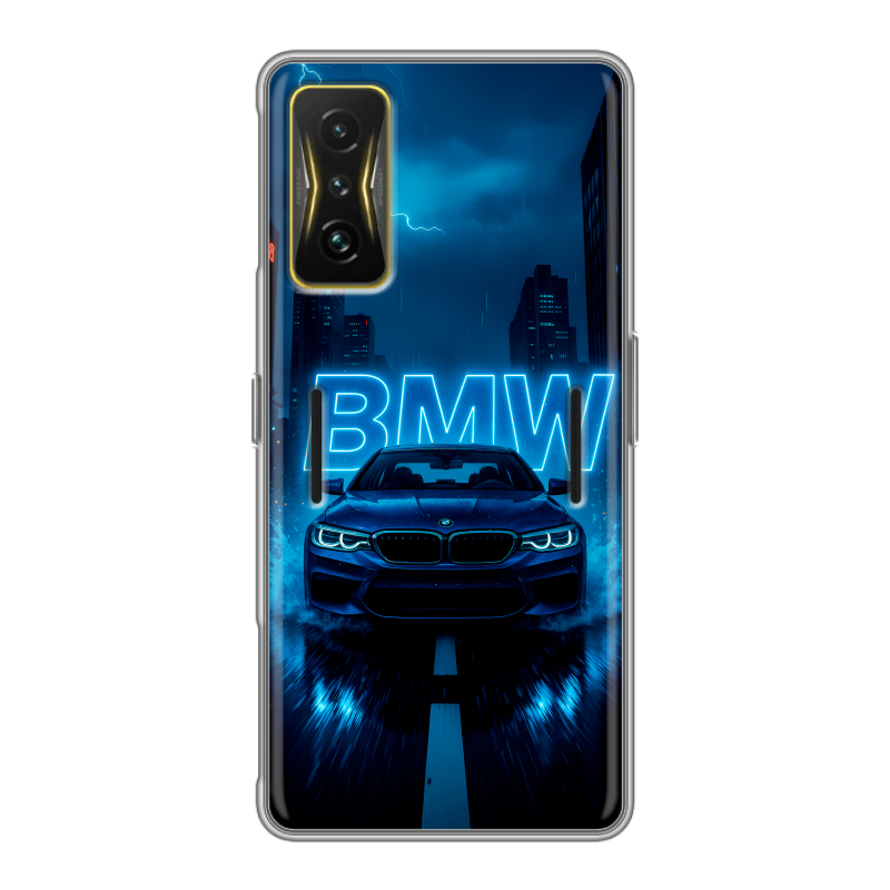 Силиконовый чехол на Xiaomi Poco F4 GT с принтом BMW БМВ Силиконовый чехол на Xiaomi Poco F4 GT с принтом BMW БМВ