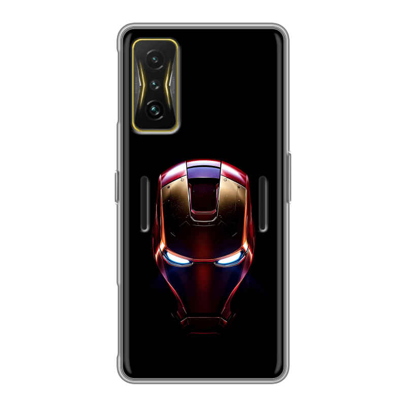 Силиконовый чехол на Xiaomi Poco F4 GT с принтом IronMan Железный человек Силиконовый чехол на Xiaomi Poco F4 GT с принтом IronMan Железный человек