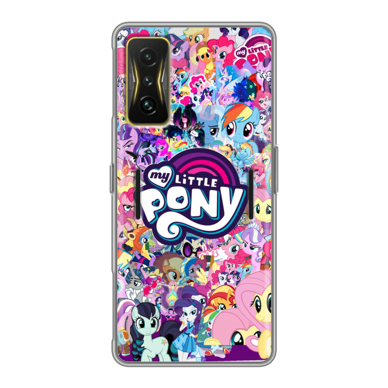 Силиконовый чехол на Xiaomi Poco F4 GT с принтом My little pony Дружба чудо Силиконовый чехол на Xiaomi Poco F4 GT с принтом My little pony Дружба чудо