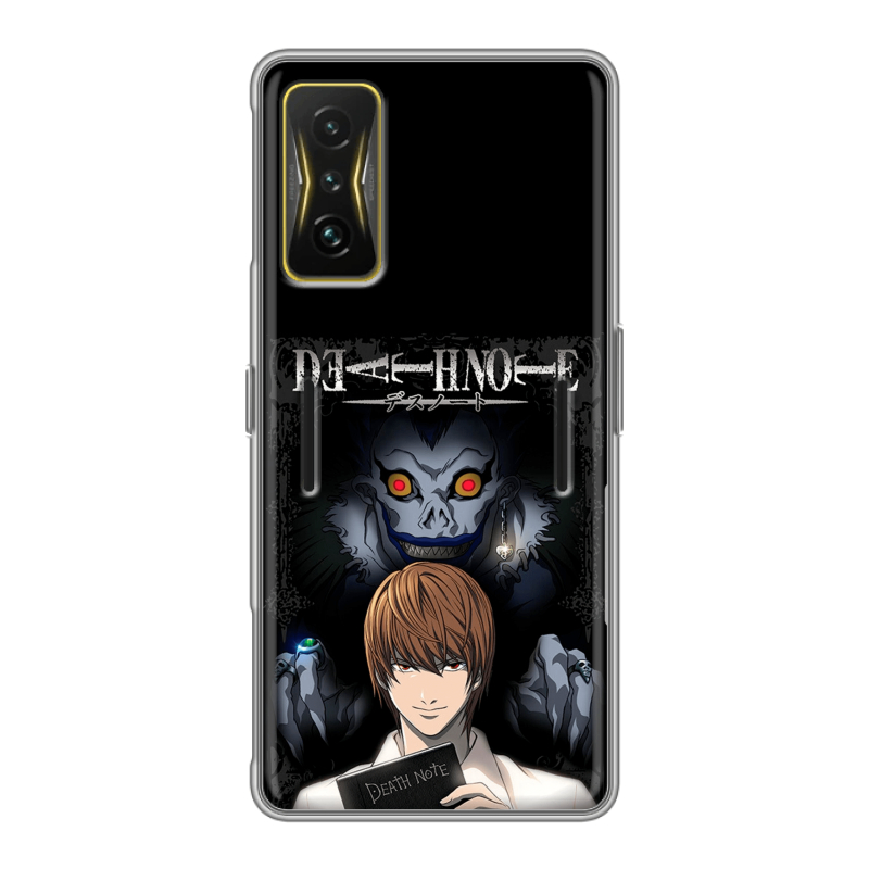 Силиконовый чехол на Xiaomi Poco F4 GT с принтом Death note Тетрадь смерти Силиконовый чехол на Xiaomi Poco F4 GT с принтом Death note Тетрадь смерти