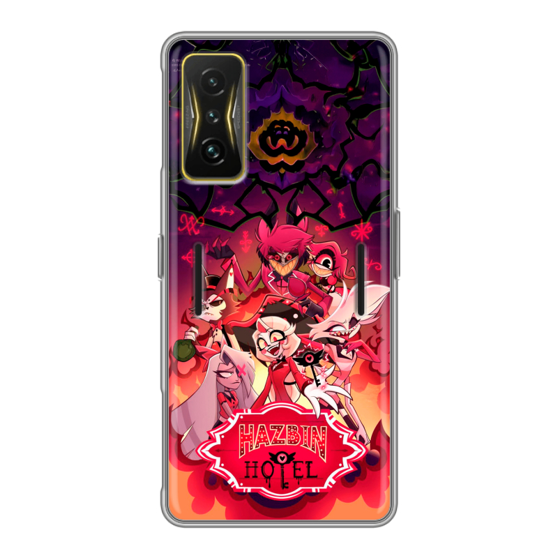Силиконовый чехол на Xiaomi Poco F4 GT с принтом Hazbin Hotel Отель Хазбин Силиконовый чехол на Xiaomi Poco F4 GT с принтом Hazbin Hotel Отель Хазбин