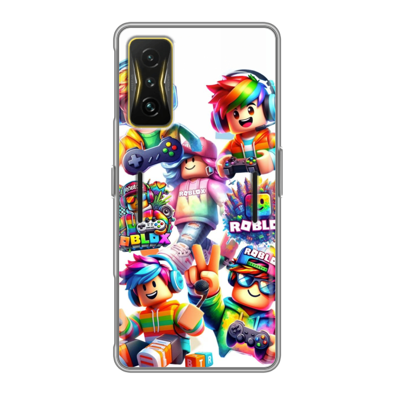 Силиконовый чехол на Xiaomi Poco F4 GT с принтом Roblox Роблокс Силиконовый чехол на Xiaomi Poco F4 GT с принтом Roblox Роблокс