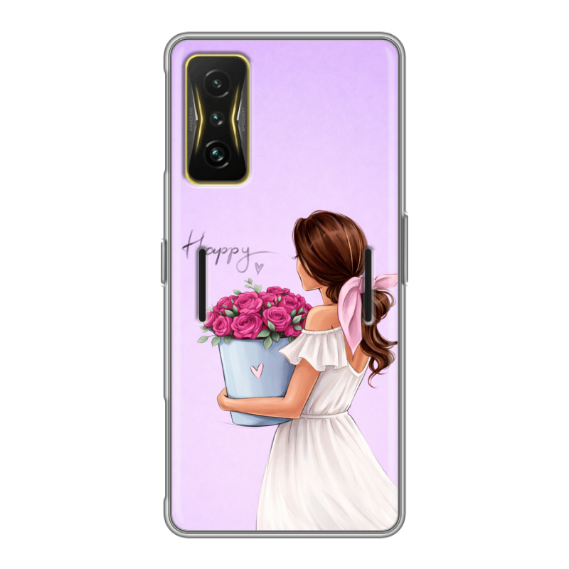 Силиконовый чехол на Xiaomi Poco F4 GT с принтом женский Силиконовый чехол на Xiaomi Poco F4 GT с принтом женский