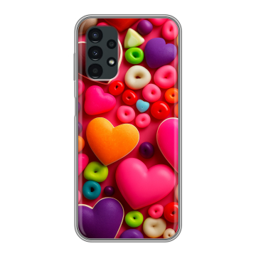 Силиконовый чехол на Samsung Galaxy A13 4G с принтом Сердечки Силиконовый чехол на Samsung Galaxy A13 4G с принтом Сердечки