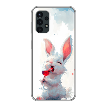 Силиконовый чехол на Samsung Galaxy A13 4G с принтом кролик зайчик