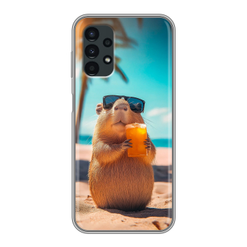 Силиконовый чехол на Samsung Galaxy A13 4G с принтом Капибара Силиконовый чехол на Samsung Galaxy A13 4G с принтом Капибара