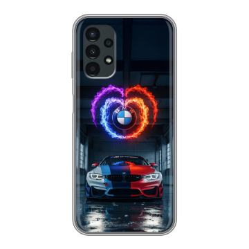 Силиконовый чехол на Samsung Galaxy A13 4G с принтом BMW БМВ