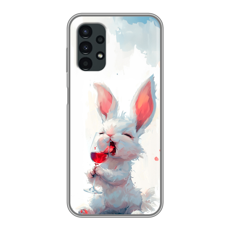 Силиконовый чехол на Samsung Galaxy A13 4G с принтом кролик зайчик Силиконовый чехол на Samsung Galaxy A13 4G с принтом кролик зайчик