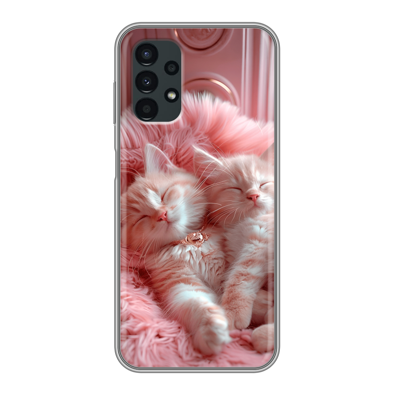 Силиконовый чехол на Samsung Galaxy A13 4G с принтом котята котики Силиконовый чехол на Samsung Galaxy A13 4G с принтом котята котики