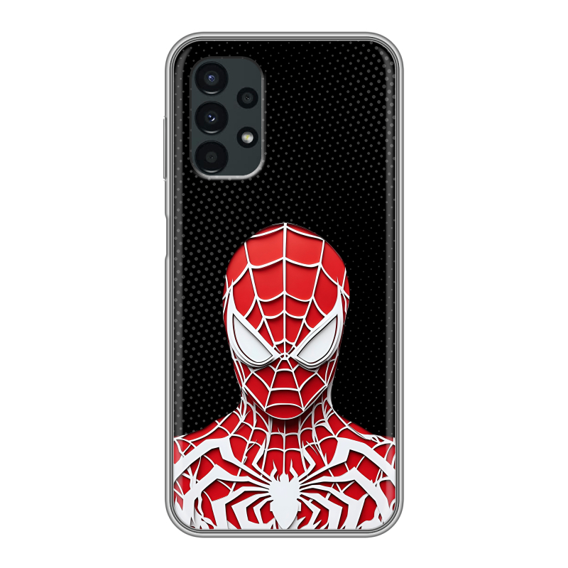 Силиконовый противоударный чехол на Samsung Galaxy A13 4G с принтом человек паук spiderman Силиконовый противоударный чехол на Samsung Galaxy A13 4G с принтом человек паук spiderman