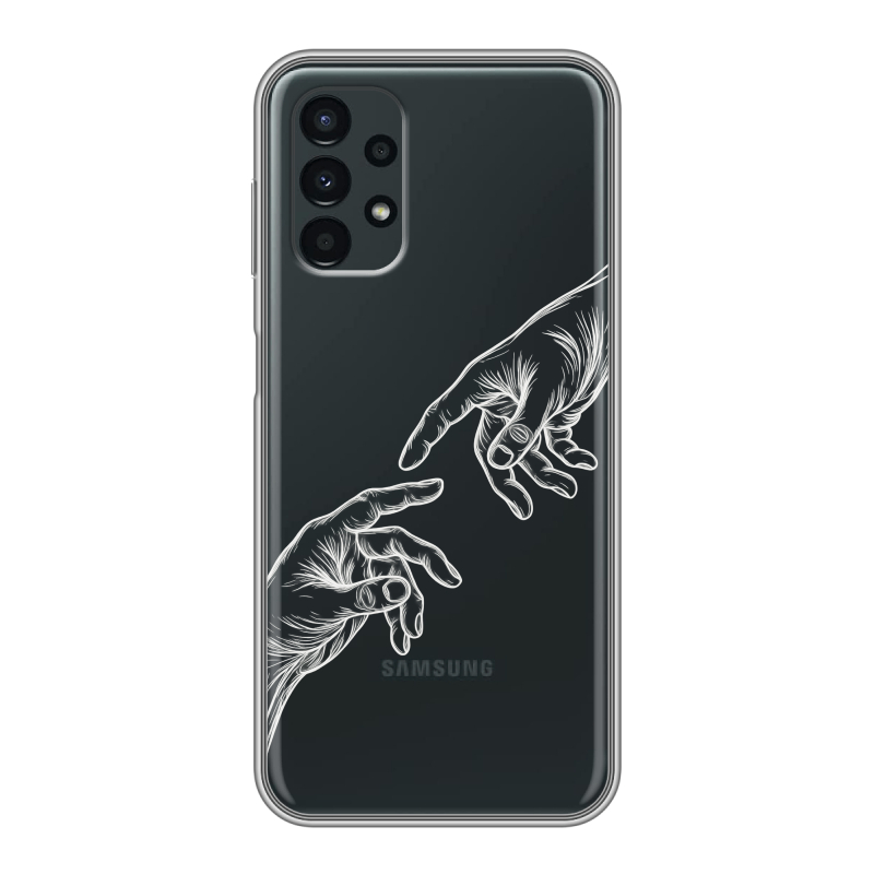 Силиконовый противоударный чехол на Samsung Galaxy A13 4G с принтом Сотворение мира Силиконовый противоударный чехол на Samsung Galaxy A13 4G с принтом Сотворение мира