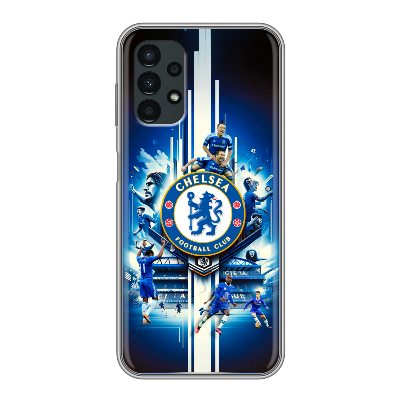 Силиконовый противоударный чехол на Samsung Galaxy A13 4G с принтом Chelsea Челси Силиконовый противоударный чехол на Samsung Galaxy A13 4G с принтом Chelsea Челси