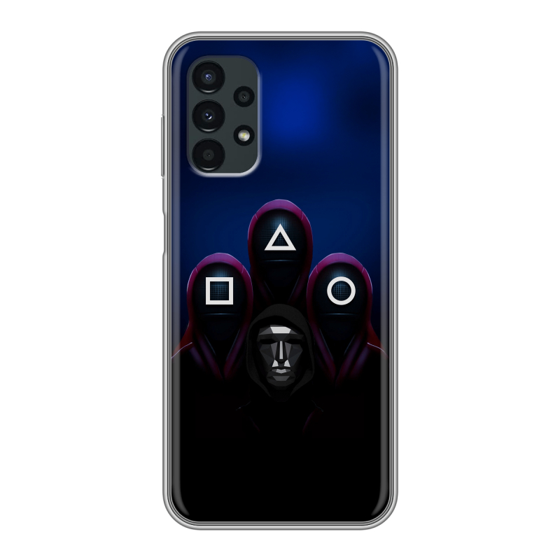 Силиконовый противоударный чехол на Samsung Galaxy A13 4G с принтом Игра Кальмара Силиконовый противоударный чехол на Samsung Galaxy A13 4G с принтом Игра Кальмара