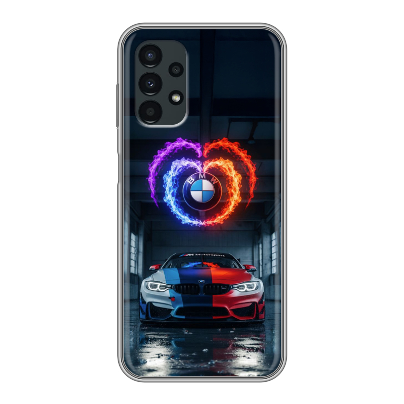 Силиконовый противоударный чехол на Samsung Galaxy A13 4G с принтом BMW БМВ Силиконовый противоударный чехол на Samsung Galaxy A13 4G с принтом BMW БМВ
