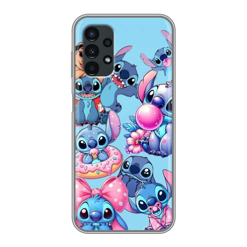 Силиконовый противоударный чехол на Samsung Galaxy A13 4G с принтом Лило и Стич Силиконовый противоударный чехол на Samsung Galaxy A13 4G с принтом Лило и Стич
