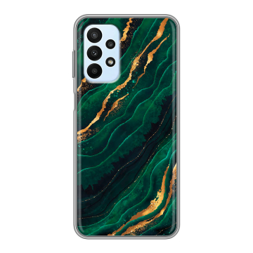 Силиконовый чехол на Samsung Galaxy A23 с принтом Мрамор зеленое золото Силиконовый чехол на Samsung Galaxy A23 с принтом Мрамор зеленое золото