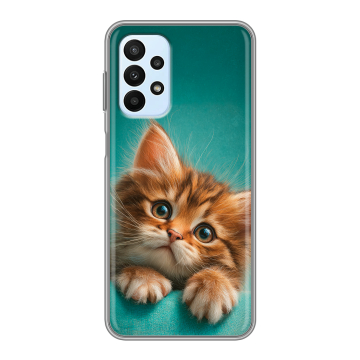 Силиконовый чехол на Samsung Galaxy A23 с принтом котенок