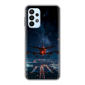 Силиконовый чехол на Samsung Galaxy A23 с принтом самолет